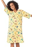 Short knit V-neck sleepshirt
