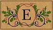 Monogram Holiday Coir Mat - E Monogram Holiday Coir Mat - E