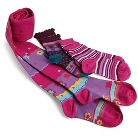 Country Kids Girls  3 Pack Colorful Fun Socks And Tight