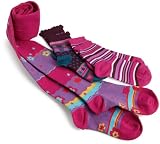 Country Kids Girls  3 Pack Colorful Fun Socks And Tight, Berry, Berry, Blackberry, 7-8 (Apparel)