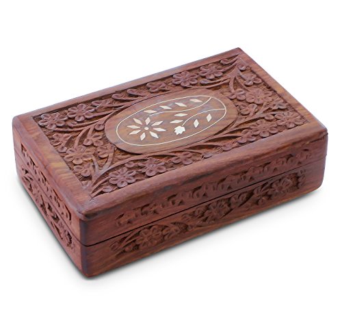 Handcrafted wooden jewelry/keepsake box with lid - smal…