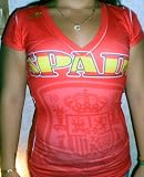 FRESKO STRETCH SPANDEX SEXY FIT LADIES WORLD CUP CHAMPIONS SPAIN SOCCER JERSEY SIZE small (SEXY STRETCH FIT)