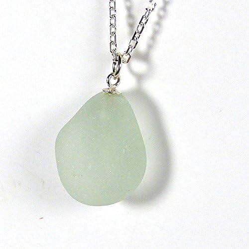 A Sea Glass and Silver Pendant Necklace - ADRIANA - Ready to Ship