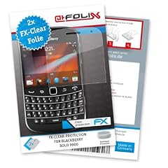 atFoliX FX-Clear Displayschutzfolie f�r Blackberry Bold 9900 (2-er Pack) - Displayschutz kristallklar! H�chste Qualit�t - Made in Germany!