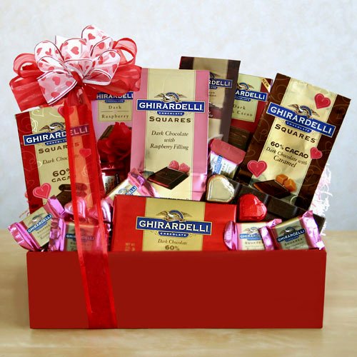 Romantic Red Ghirardelli Chocolate Filled Gift Box