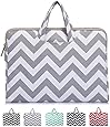 Mosiso - Chevron Gray Canvas Fabric 13-13.3 Inch Laptop / Notebook Computer / MacBook Air / MacBook Pro Briefcase Carry Case, Chevron Gray