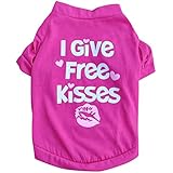 PanDaDa Puppy Small Pet Dog Cotton Blend T-shirt I GIVE FREE Printed Tee Shirt Rose XXS