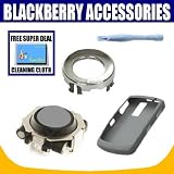 Grey (Smoke) BlackBerry Trackball + Grey BlackBerry Skins for BlackBerry Curve 8300, 8310, 8320 and 8330 Devices plus Opening Tool with Exclusive FREE Complimentary Super Deal Micro Fiber Cleaning Cloth
