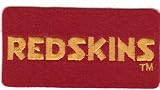 Vintage Washington Redskins 3 1/2" Rectangle Logo Patch Iron On Embroidered Lettering on Felt