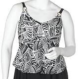 Christina Women's Plus Shaman Spell Flare Tankini Top with Transformable Straps