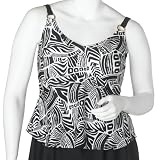 Christina Women's Plus Shaman Spell Flare Tankini Top with Transformable Straps