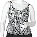 Christina Women's Plus Shaman Spell Flare Tankini Top with Transformable Straps, Black, &Acirc;&iquest;3X