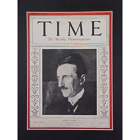 Nikola Tesla June 20 1931 Time Magazine Fabulous Beautiful Condition Matted 11 X 14 Size Delivered Framed