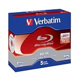 Verbatim 43615 BD-RE 2x 25GB Blu-ray 5 pack Jewel Cased