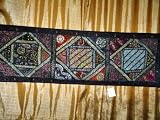 Spectacular Zardozi India Sari Tapestry Wall Hanging Table Runner