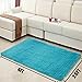 Hughapy Home Decorator Modern Shag Area Rugs Super Soft Solid Living Room Carpet Bedroom Rug and Carpets,80 120cm(Blue)