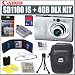 Canon PowerShot SD1100IS 8MP Digital Camera (Silver) and 4GB Deluxe Accessory Outfit