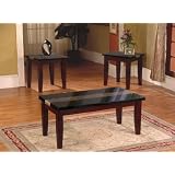 3pc Artificial Marble Top Coffee Table & End Table Set