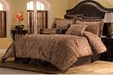 9PC PAISLEY DESIGN BROWN COMFORTER SET W/ MATCHING PILLOWS