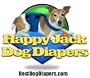 HAPPY JACK DOG DIAPER with ADJUSTABLE STRAP TO PREVENT SLIPPING Male Dog Belly Wrap Band "BLACK" - LARGE