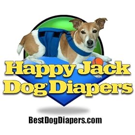 HAPPY JACK DOG DIAPER with ADJUSTABLE STRAP TO PREVENT SLIPPING Male Dog Belly Wrap Band "BLACK" - LARGE