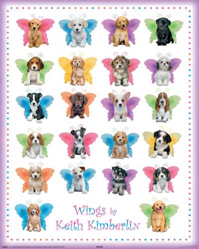 Empire Merchandising 523389 Keith Kimberlin Wings Dogs Hund Welpen Tier-Poster Mini-Poster Preisvergleich