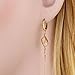 YAZILIND Charming Smooth 18k Gold Filled Cubic Zirconia Unique Design Dangle Drop Earrings for Women