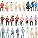 Gejoy 100 Pieces Miniature People Figurines 1:75 Scale Model Trains Architectural Plastic Mini Tiny People Sitting and Standing for Diorama