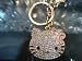 Hello Kitty Keychain with Mirror Austrian Crystals
