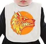 Wild Wolf ネクタイを有する有機ビブ Medium