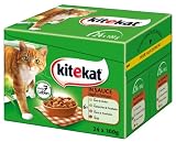 Kitekat Multipack 24x100g Jagdschmaus in Soße, 1er Pack (1 x 2.4 kg)