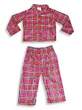 Dream Apparel - Toddler Boys Long Sleeved Coat Style Pajamas, Red, Blue, Green