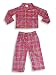 Dream Apparel - Toddler Boys Long Sleeved Coat Style Pajamas, Red, Blue, Green