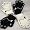 Black Skate Tracing Ice Skate Logo Gloves - Child 7-16 years