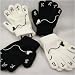 White Skate Tracing Ice Skate Logo Gloves