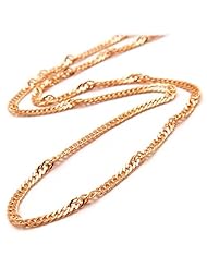 18" 1.0MM Singapore Chain in 14K Rose Gold