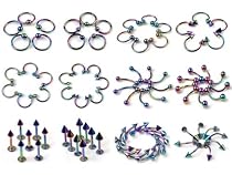 Wholesale 60pcs 18g Bulk Body Jewellery Bulk Belly Tongue Lip Navel Piercing