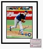 Kerry Wood Autographed Pitching Blue Jersey Framed 8 x 10 Photograph