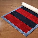 IMAGE OF Rugby Striped Rug Navy 5'x8' Area Rug