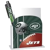 New York Jets Stationery Desk Caddy with Matching Ballpoint Grip Pen - NFL (12019-QUT)