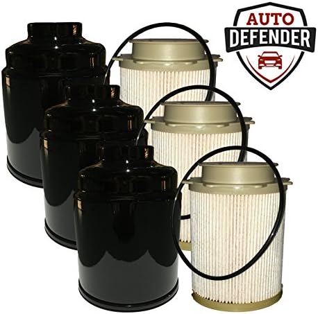 Auto Defender DF401-AD DF410-AD Combo Fuel Filter for 6.7L Turbo Engines (3 Sets)