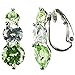 CZ-Snowman Earrings, Peridot-Colored & title=