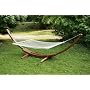 CLP - Hamac de luxe filet avec support en bois 