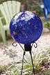 Blue Pattern Glass Gazing Ball
