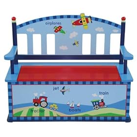 Levels of Discovery - Gettin' Around Bench Seat with Storage - Blue by Levels of Discovery