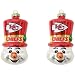 Topperscot Kansas City Chiefs Blown Glass Top Hat Snowman Ornament (2 Pack)-Size: One Size