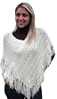 100% Handmade Poncho in Fresh Vanilla (Small/medium Size)