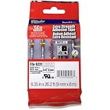 Brother Tape, Black on White extra strength, 9mm (TZeS221) - Retail Packaging