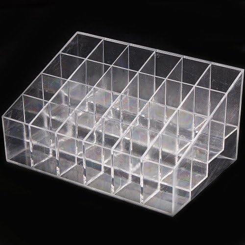Clear Acrylic Trapezoid 24 Lattices Lipsticks Cosmetic Organizer/display/holder