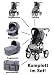 Komplettset A035 Kinderwagen + Babyschale + Zubehör, Darkgrey
